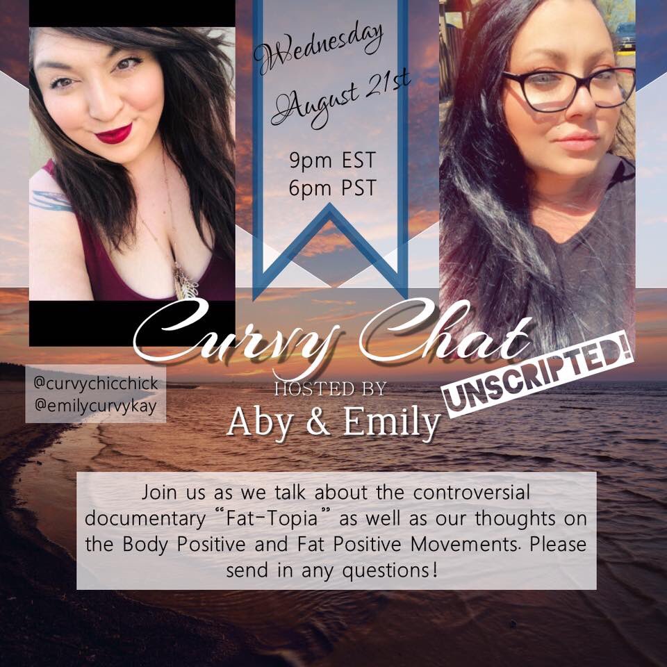curvychat's tweet photo. Join us live on Facebook AND Instagram tonight ! 🙌🏼 @ChatCurvy https://t.co/jlyRyN9my2