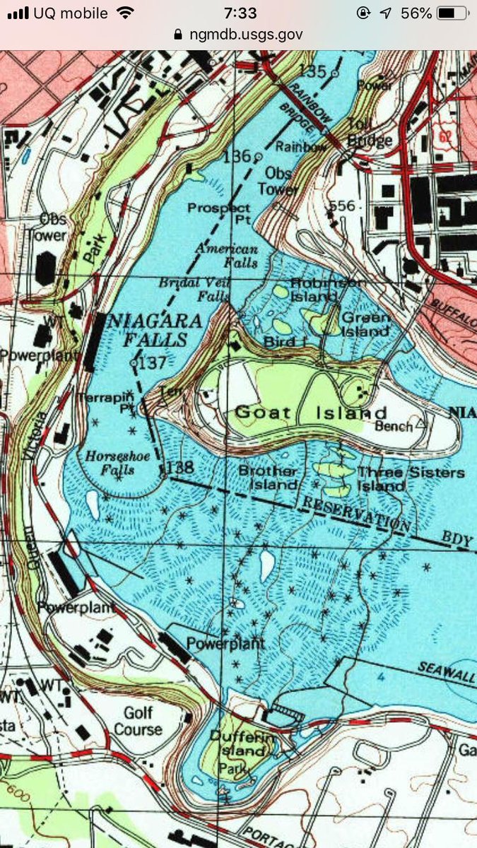 治田 洗礫 En Twitter 本家本元のナイアガラの滝 米国のusgsは地形図を大量に見ることができる T Co Tnewlkpi58 日本の地形図の図式でナイアガラの滝を描いたらどうなるのかな
