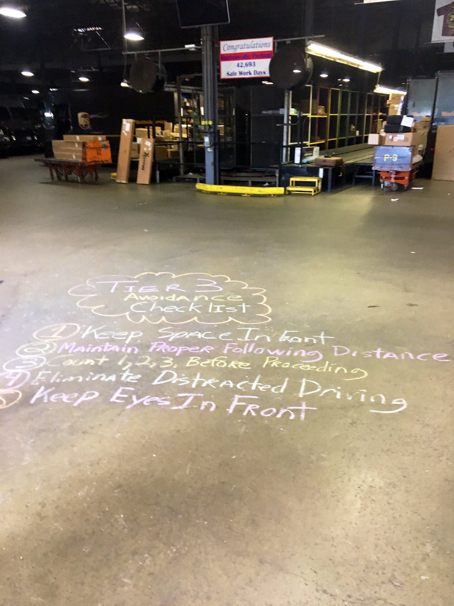 Tier 3 chalk talks get the Burtonsville drivers thinking safety &amp; prevention from the moment they walk in the door! <a href="/EricDecoudUPS/">Eric Decoud</a> <a href="/ChesapeakUPSers/">Chesapeake UPSers</a> <a href="/CHSPKelley/">Kelley Keenan</a> <a href="/MatthewWGilbert/">Matthew W Gilbert</a> <a href="/UPSTrayceParker/">Trayce Parker</a> <a href="/Chadmeyers25/">Chad Meyers</a>