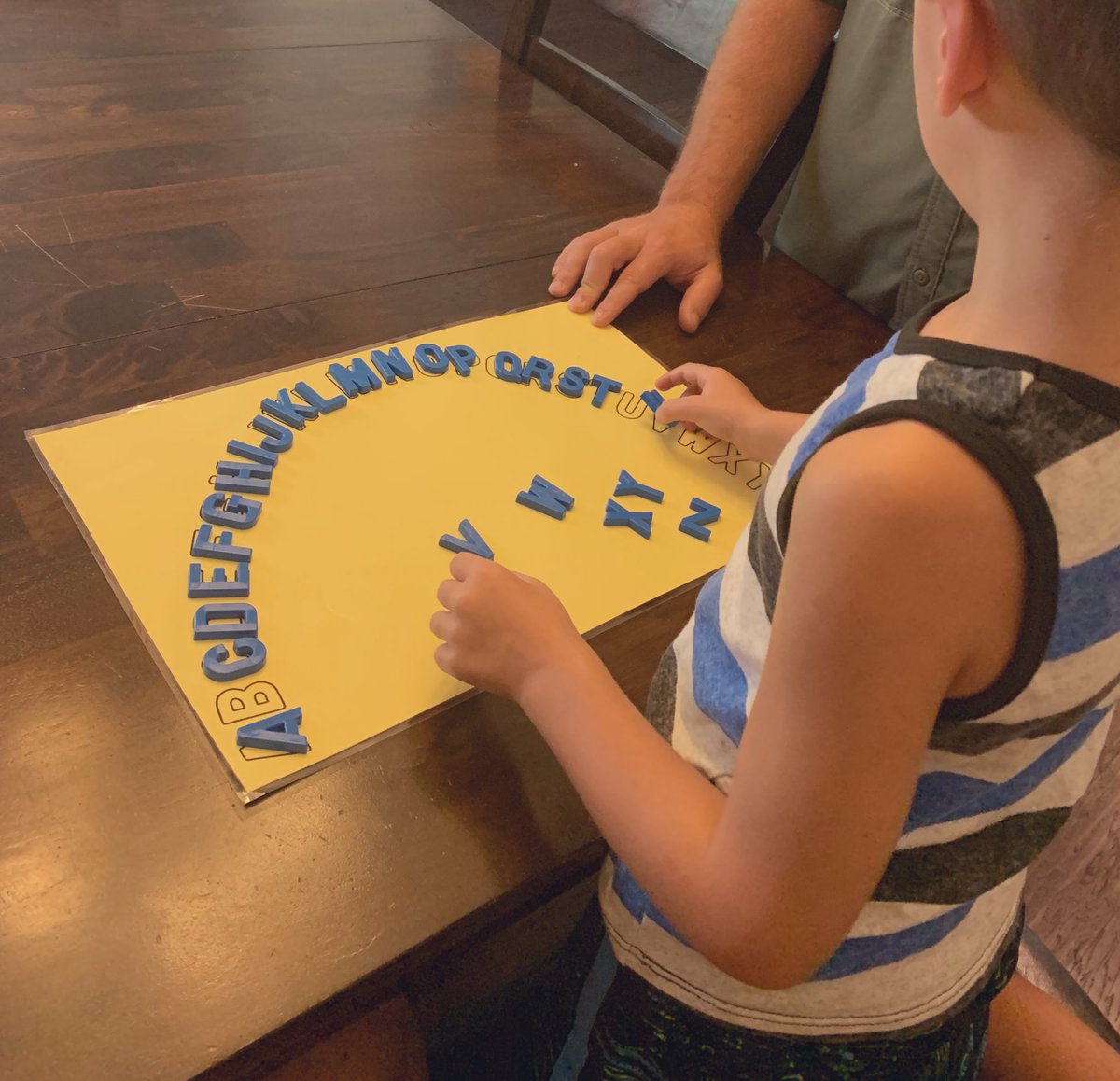 alida_hudson's tweet photo. “When children can recognize and name the letters of the alphabet accurately and automatically, they have a foundation for learning to read” (Birsh &amp; Carreker, 2018, p.171). Letter naming is a strong predictor of later reading success. #teacherskid #alphabetarc #letterknowledge https://t.co/N7j8FuWWlY