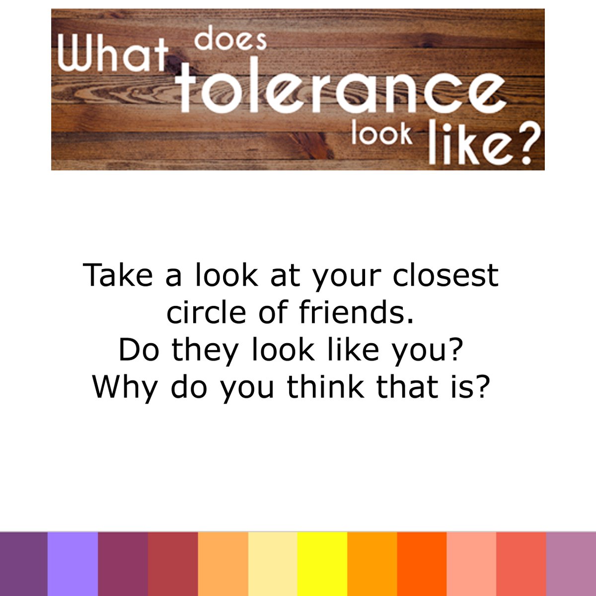 EnoughRoomProj's tweet photo. Take a look at your closest circle of friends. Do they look like you? Why do you think that is? #WhatDoesToleranceLookLike

#Connection #acceptance #invitation #IndieFilm #Empathy #POC #Tolerance #MixedRace #Discussion #Latinx #MexicanAmerican #FemaleDirector #EnoughRoomProject https://t.co/S6FA6PaPaq