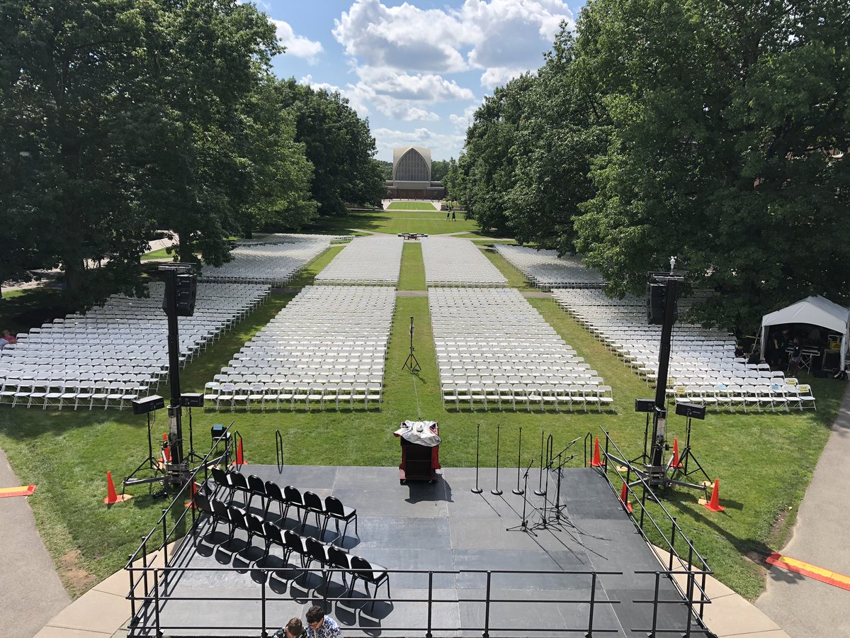 UofR_SBAC's tweet photo. All set up and ready to go! T-minus-2 hours until @UofR convocation!! Welcome to your home for the next four years. We ❤️ you! #UR2023 #urdiversity https://t.co/8JmL88MM4D