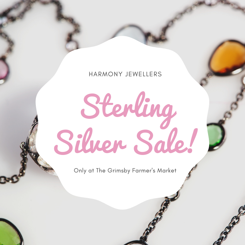 We're having a Sterling Silver Sale only at the Grimsby's Farmer's Market tomorrow! Pick up a little something for someone special, or for yourself! Don't forget to enter our draw for chance to win a $500 gift card! See you there! #ExperienceHarmony #GraduationGiftIdeas