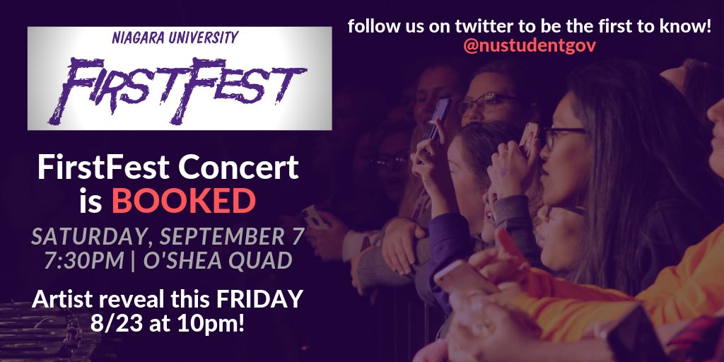THE MOMENT WE’VE ALL BEEN WAITING FOR IS COMING SOON‼️Make sure you remind your friends to give us a follow HERE to be the first to know!
🎪
FirstFest ARTISIT REVEAL:
Friday, 8/23 at 10pm!