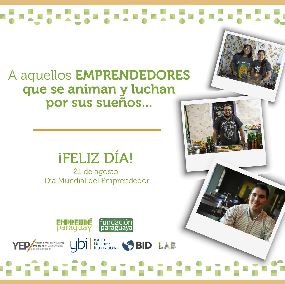 Porque sabemos el esfuerzo y empeño que cada uno de nuestros emprendedores invierten cada día para alcanzar sus sueños y objetivos. ¡Les deseamos un feliz día! 🎉🙌🏼😊👏🏼👏🏼👏🏼

#WorldEntrepreneursDay #DíaMundialdelEmprendedor ☺💪🏼
