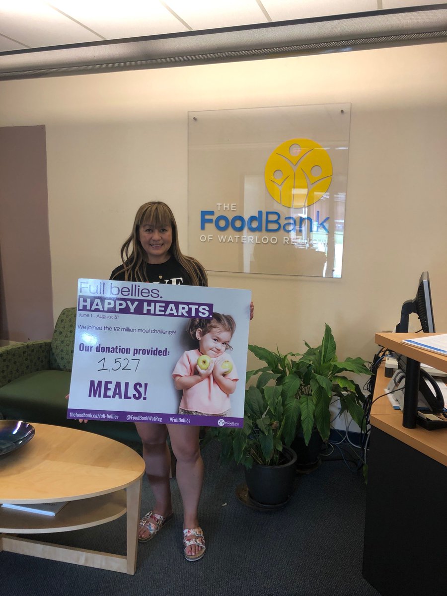 FoodBankWatReg's tweet photo. What a way to spend your birthday... Charina  held her Zumba birthday bash this past weekend and asked for donations to The Food Bank. Thanks to Charina, 1,527 additional meals will be provided to those in need through the Full Bellies. Happy Hearts. challenge! #FullBellies https://t.co/ZPTqhZzCKa