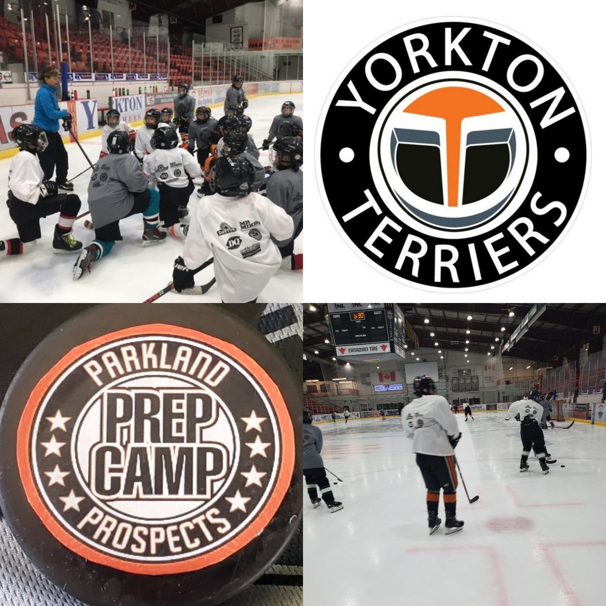 ProspectsPrep's tweet image. Days 1-4 see the Novice/Atom groups start their day with power skating led by Leona Kitchen.  Thanks Leona for the great work you have done with players all week.

Today's sponsor is the Yorkton Terriers.  We are pleased to have a couple Terriers skating with the kids later today