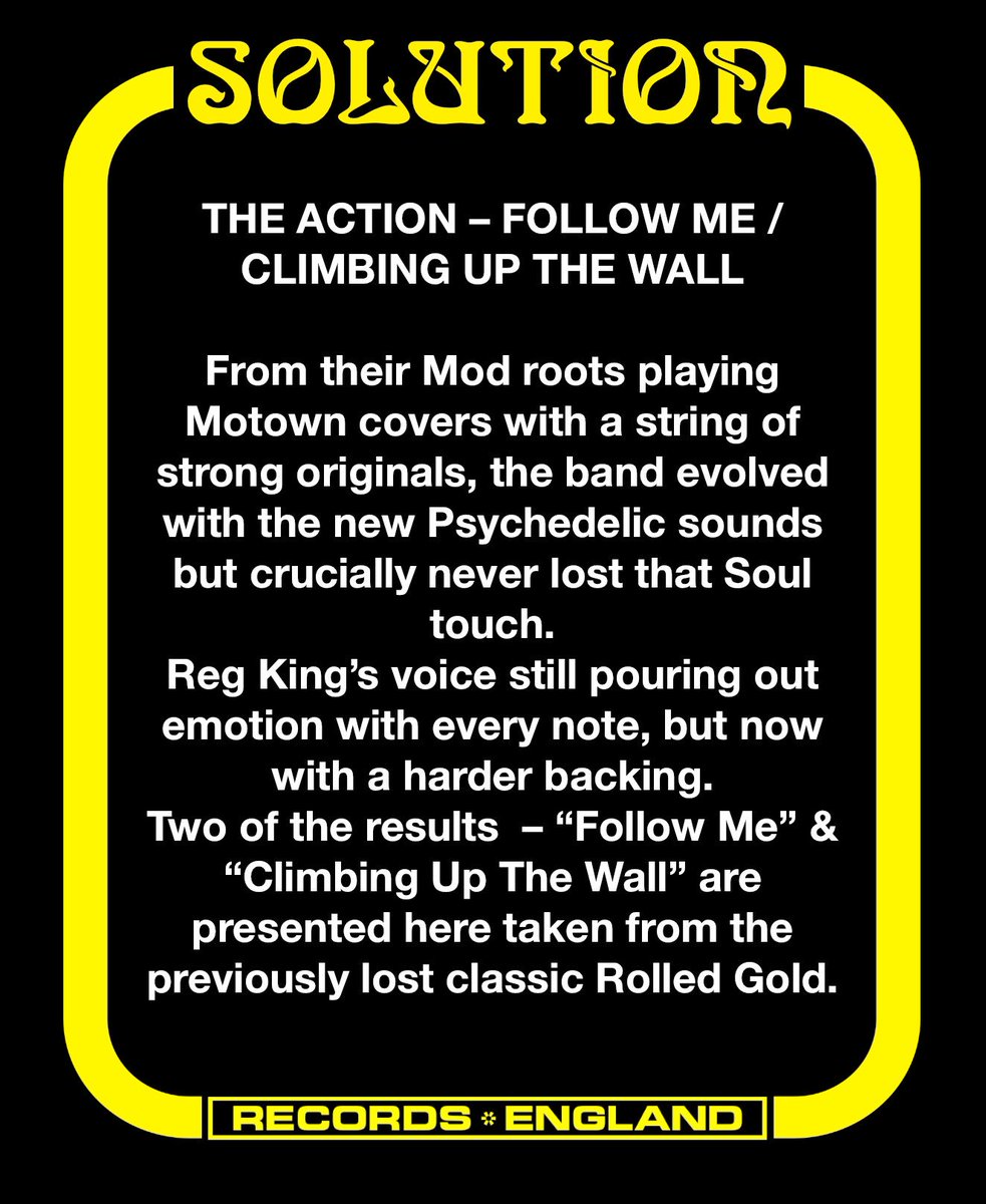 PAULORWELLMUSIC's tweet photo. THE ACTION!!!!!!!!
Epic British psych now available at Solution @SolutionRecord
Pre order in the link below
https://t.co/CHrS7y3trq
Follow Me:
https://t.co/e9JXrspT55
SOLUTION RECORDS
#PSYCHEDELIC #THEACTION #FREAKBEAT #FUZZ #VINYL #RECORDS #SOLUTIONRECORDS https://t.co/sZcMn6eZOi