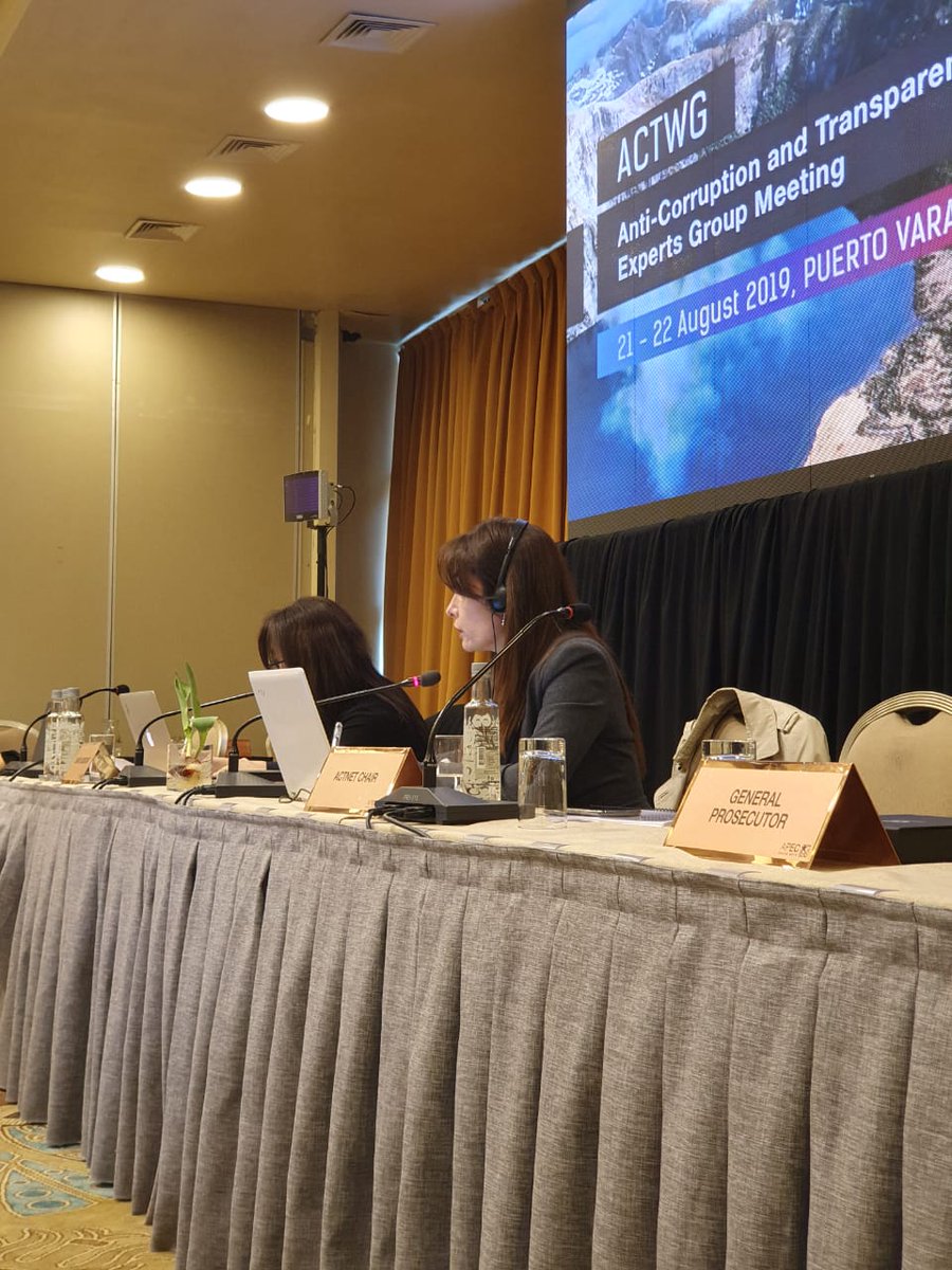 FiscaliadeChile's tweet photo. #APECChile2019 Comenzó en Puerto Varas la 29° Reunión del Grupo de Trabajo de Expertos en Anticorrupción y Transparencia de APEC #ACTWG que preside la @FiscaliadeChile a través de la Directora Anticorrupción de la Fiscalía Nacional, Marta Herrera, chair del grupo @APECChile2019 https://t.co/3yfdL7295J