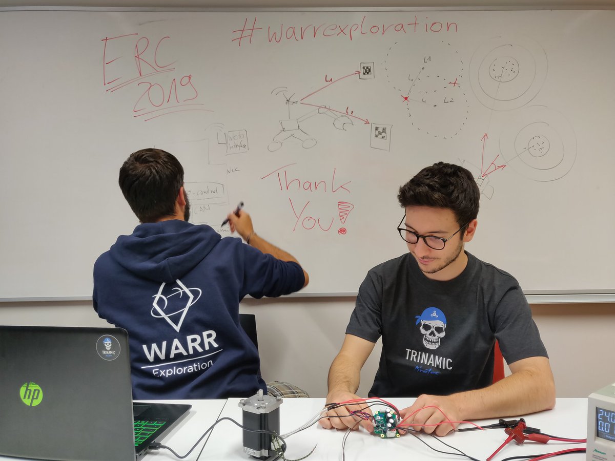 warr_robotics's tweet photo. A big thank you @Trinamic_MC for the stepperdrivers actuating our arm! We appreciate your support and the quality of the amazing products we always get from you!
 (Thank you for the extra gifts 😉) https://t.co/xH33SsJMIT