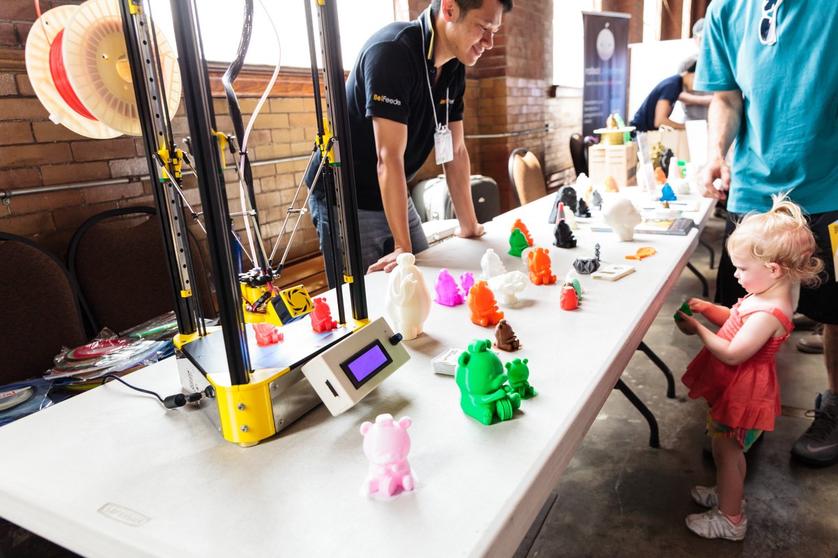 hammercitymaker's tweet photo. There's something kind of magical about 3D printing...we will have a few different 3D printing exhibitors and vendors at the Maker Faire on Sunday for you to check out! #makerfaire #minimakerfaire #3Dprinting #hamont https://t.co/T4Q2cbtvC7