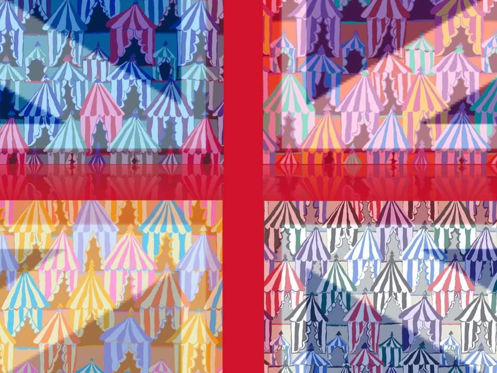 Carry on ‘Glamping’ fabric design for Free Spirit Fabrics by you know who.