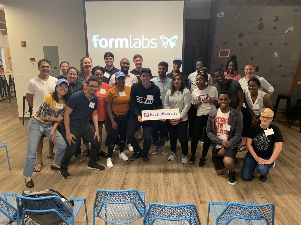 Hack_Diversity's tweet image. Thank you @formlabs for hosting a #hackchat! The Hack community had a blast networking with members from different teams and exploring what makes Formlabs unique.