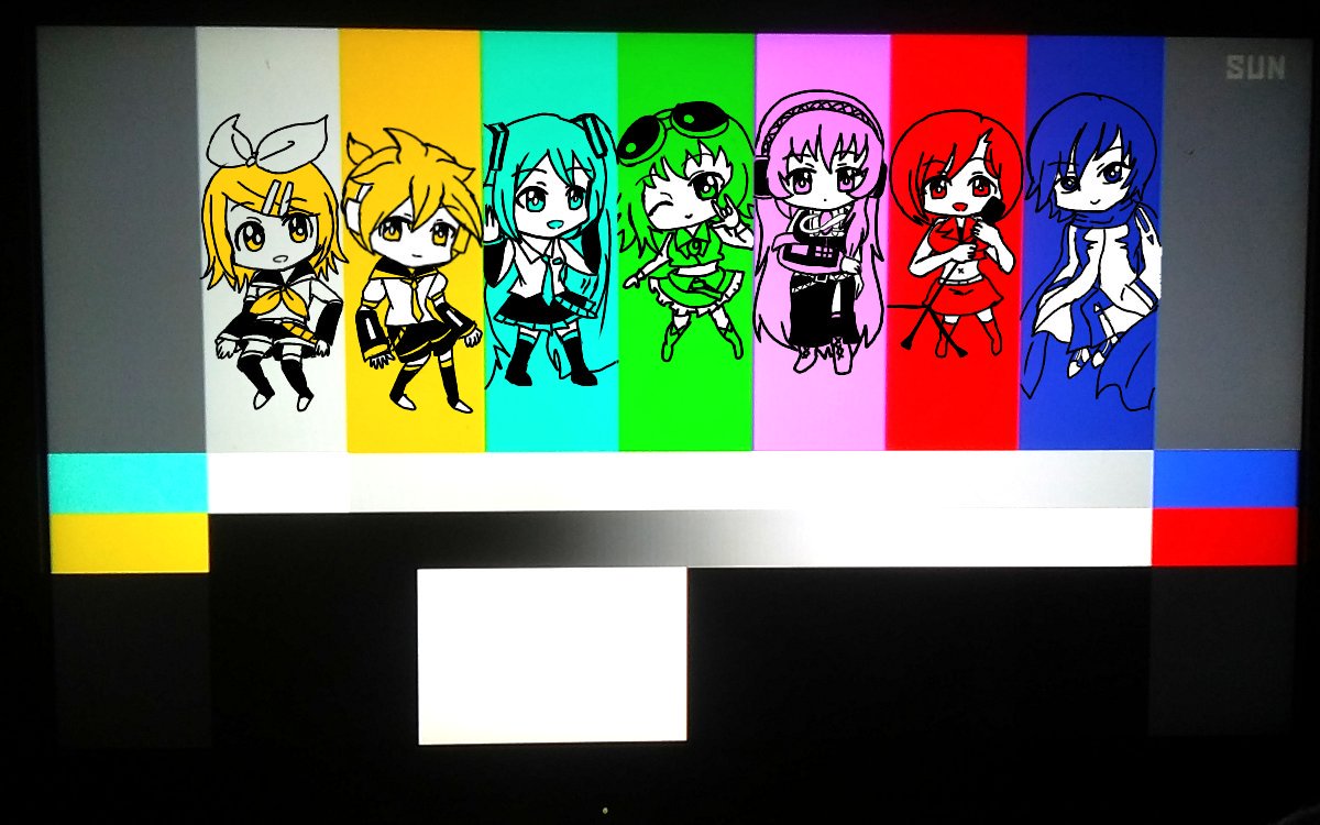 紺撫 深夜のカラーバーが綺麗だったので色に合わせてvocaloidを描きました Vocaloid クリプトン6兄弟 Gumi イラスト好きな人と繋がりたい 紺撫 深夜のカラーバーが綺麗だったので色に合わせてvocaloidを描きました Vocaloid クリプトン6兄弟 Gumi イラスト好きな人と繋がりたい
