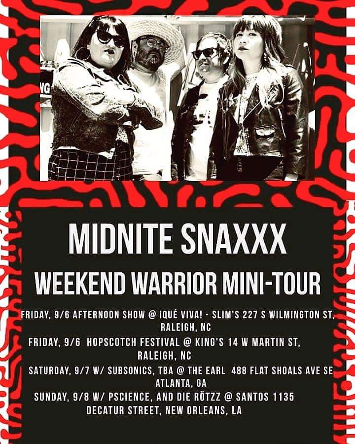 SlovenlyRecs's tweet photo. . @MSnaxxx make their Slovenly debut this Fall w/ the “Music Inside” LP. Pay attention, ‘cause you’ll get to catch a preview soon enough. ‘Til then, catch ‘em on tour on Raleigh (two shows including @hopscotchfest) &amp; in ATL w/ #Subsonics (!!) &amp; NOLA with #DietRotzz &amp; #Psience! https://t.co/kEarMe0Qjh