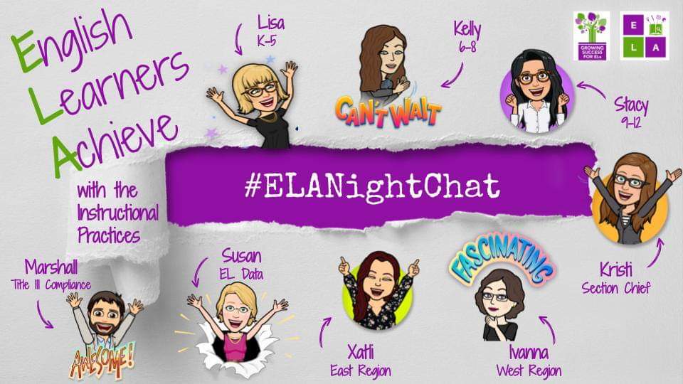 Join us on Tuesday, September 24th at 8 pm. Co-hosted Twitter chat: English Learners Achieve #ELANightChat #NCELs <a href="/imannthrower/">ivanna mann thrower anderson</a> @teacherxatli
