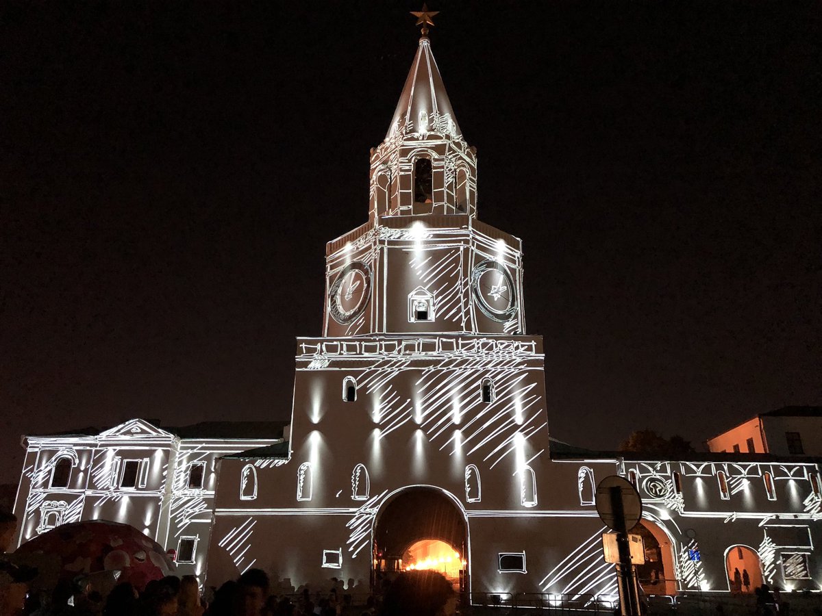 WorldSkillsKZN's tweet photo. Kazan Kremlin mapping show!

#WorldSkillsKazan2019 https://t.co/RKyLzZkLpu