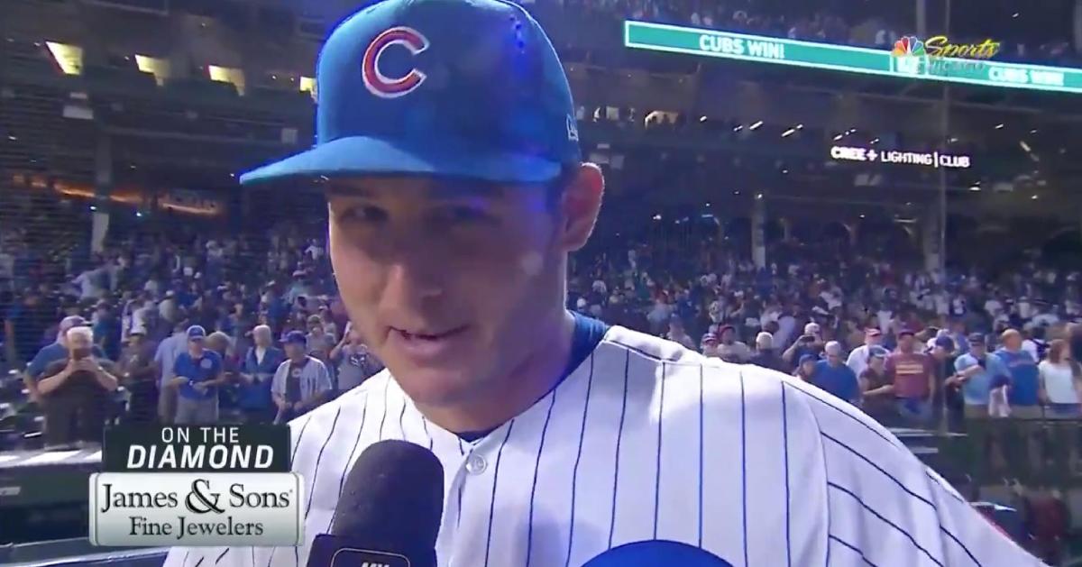 ICYMI: WATCH: Anthony Rizzo wishes his mom happy birthday in postgame interview:  