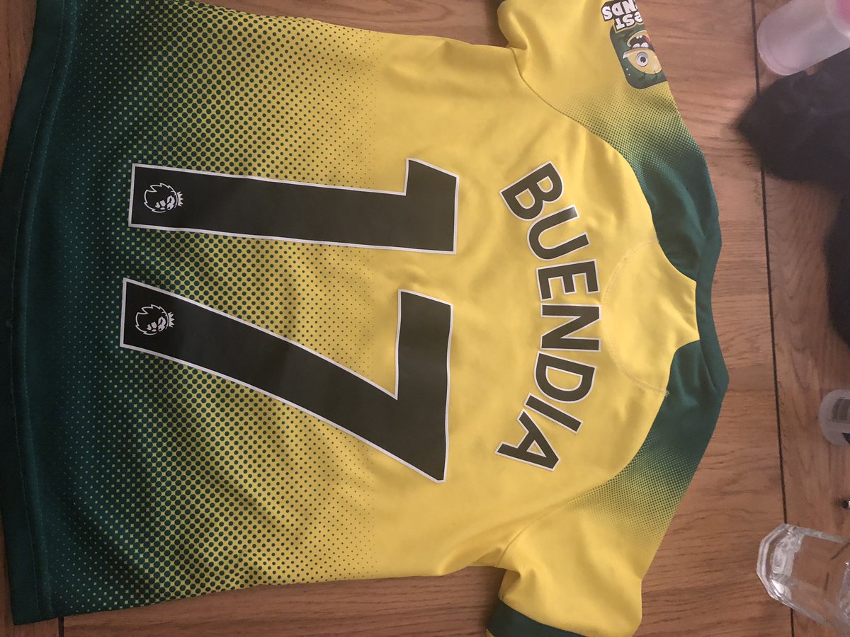 tomlin_amy's tweet photo. @NorwichCityFC I am fuming!! We bought our 5 yr old son this 3rd kit 1 month before the end of the season as he really wanted it.. it cost £65 and now the badges have come off both and is useless to us now! We buy him a new 1st kit with name at the start of each season! Appalling https://t.co/eXFKENbTAH