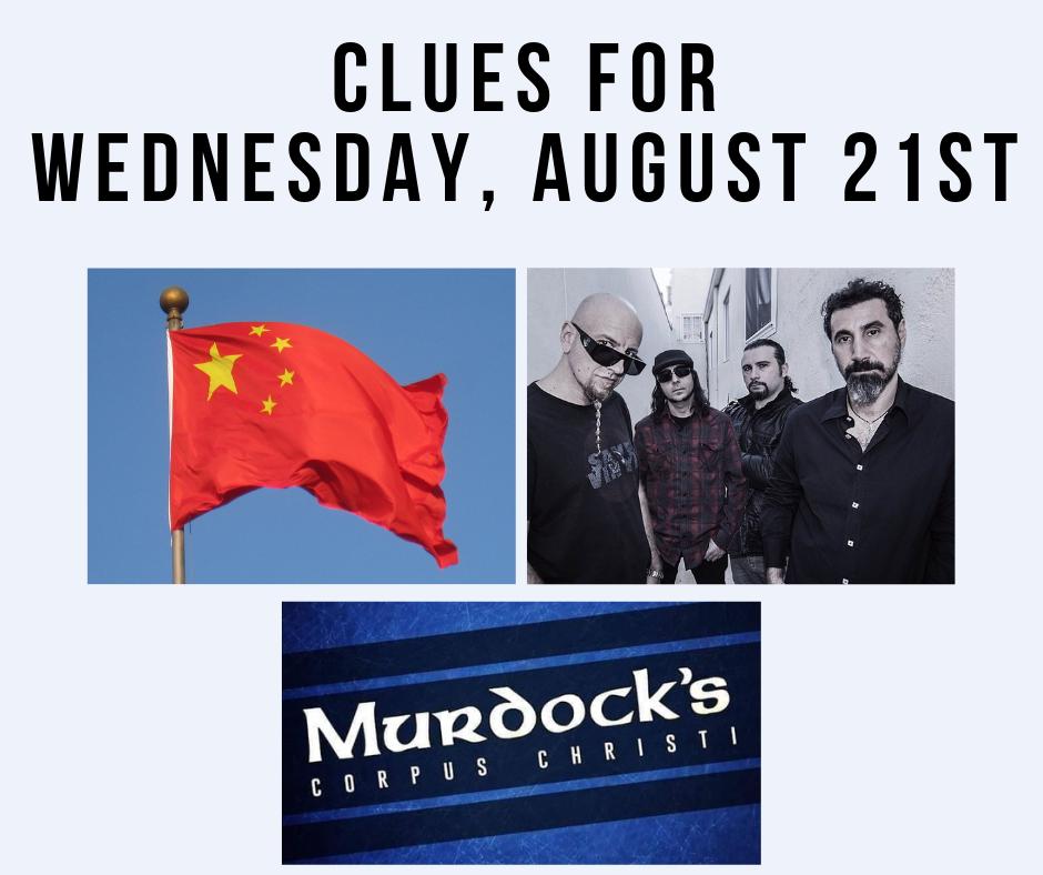 CCTrivia's tweet image. See y'all at #MurdocksCorpusChristi tonight. Hint hint, it *might* be helpful if you read up on: who released Steal This Album and Hypnotize in the 1990s AND the People's Republic of China flag.