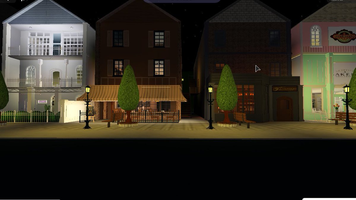 Daisyinsnow's tweet photo. Hey, 🏗️🏠 just wanna share currently I have been working on the street shops. Been doing it for months and I haven't finished working on the furnishings and interior... bc I'm way too lazy 😪 @RBX_Coeptus https://t.co/Jb43NtjvHb