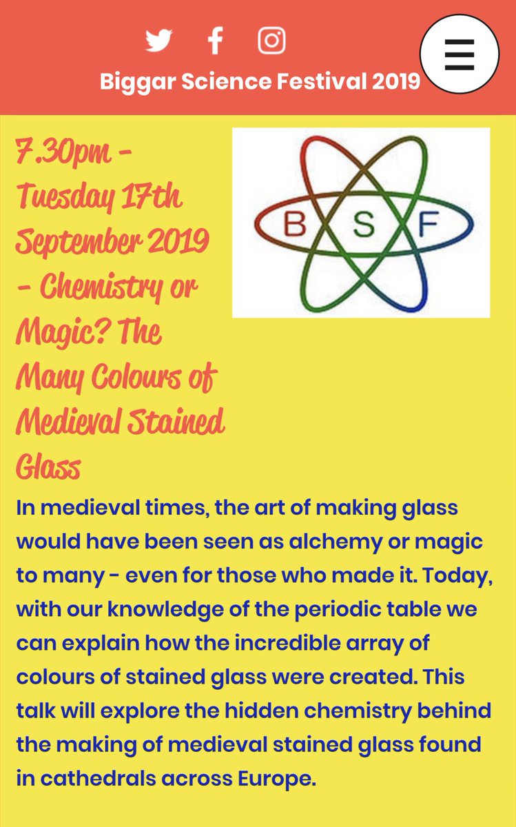 Looking forward to talking at <a href="/BiggarSF/">Biggar Science Fest</a> Science Cafe in September to take part in their science festival inspired by the #IYPT2019