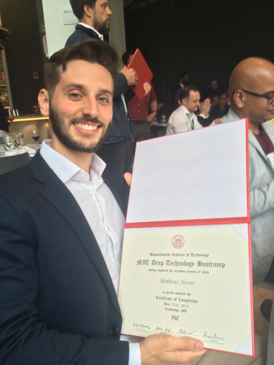 matheusonevess's tweet photo. Recently graduated from the #MIT Deep Tech Bootcamp. Something unimaginable to me before considering where my family comes from. I'm beyond happy with this amazing experience. It opened my mind to new and exciting possibilities. https://t.co/1bDfAyzYh5