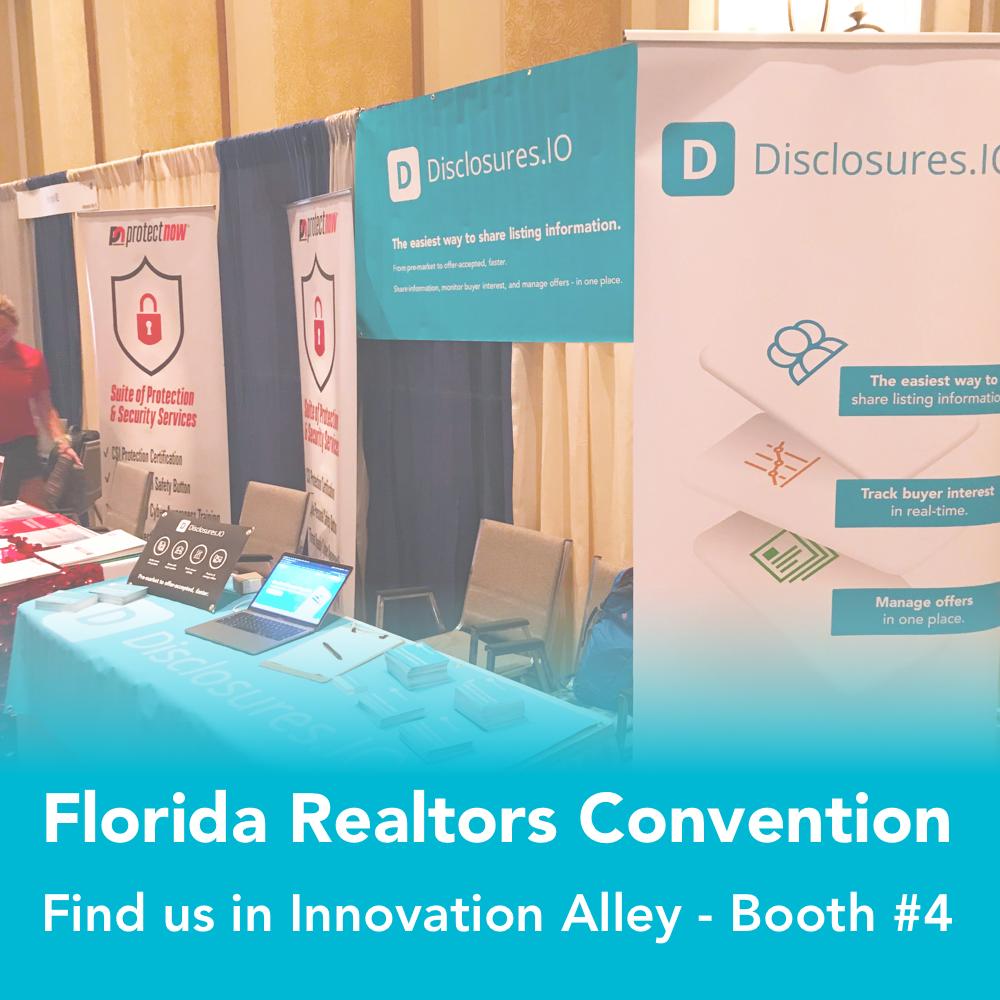 disclosuresio's tweet photo. We're out here at the #FloridaRealtors Convention & Trade Expo. This event is to-the-brim with top talent. Very exciting to be here.
Stop by and say hello! We're at innovation alley Booth #4
#RealtorNation2019 https://t.co/HHDJNH6oSD