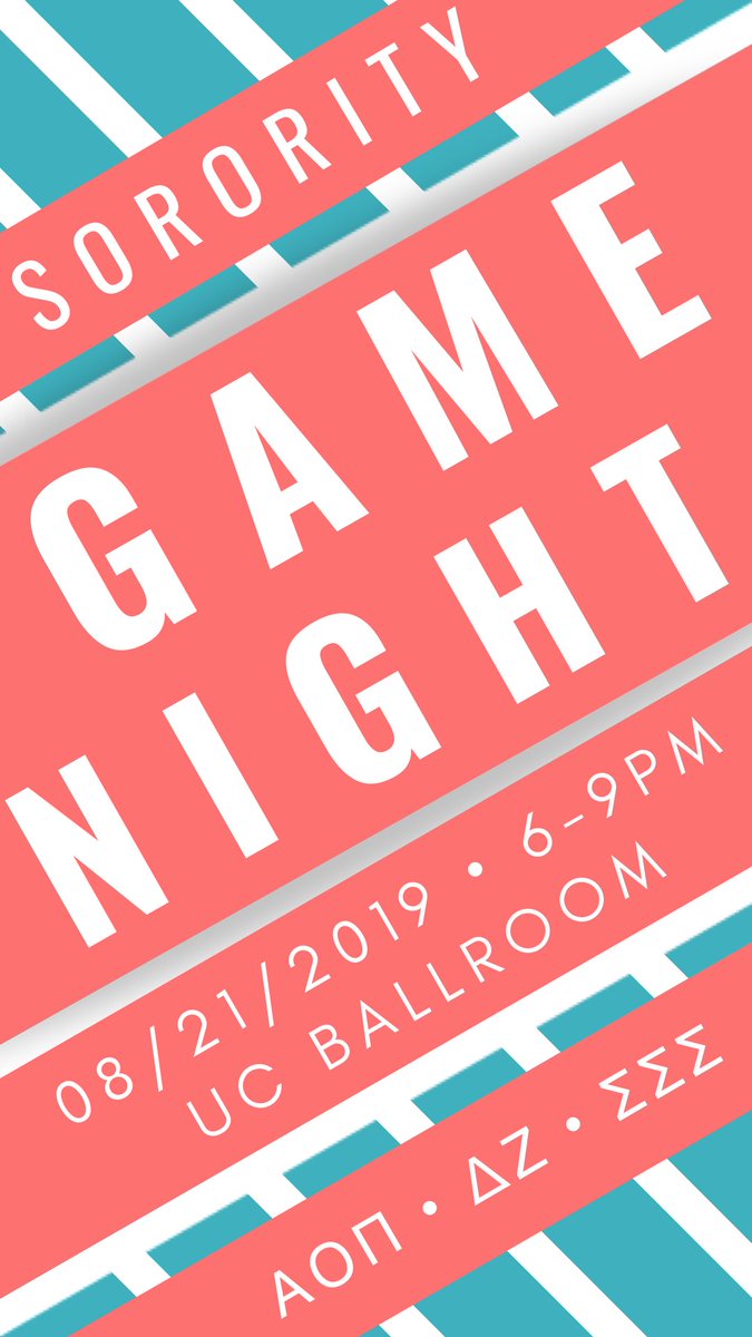 Game Night... ‼️TONIGHT‼️ 
Swing by the UC Ballroom for a fun time with the members of NSU’s Panhellenic community! 🎉 #GoHawks #GoGreek #NSU2023