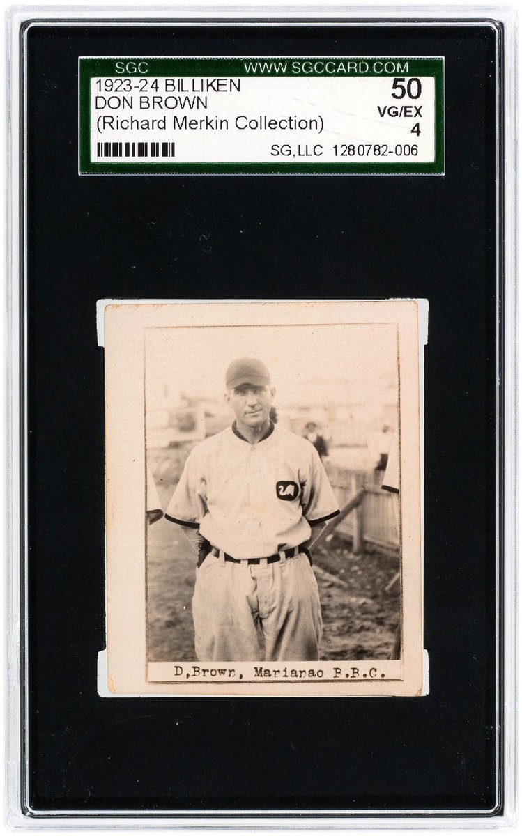 HakesAuctions's tweet photo. @HakesAuctions' new #auction of #baseball #collectibles from the #RichardMerkinCollection ends tonight! Don't miss this #SGC graded 1923-24 #Billiken #DonBrown #baseballcard! 🇨🇺⚾🇨🇺 https://t.co/3Hofzw7ULS
#CubanBaseball #CubanLeague #MarianaoElephants #Marianao #sportscards https://t.co/lqsOaIjt5T