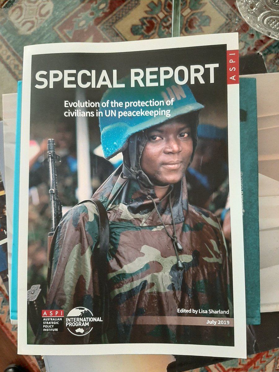 Congratulations @ASPI_org for the release of Special Report 'Evolution of the protection of civilians in UN peacekeeping'. Honored to share a foreword with PR Gillian @AustraliaUN. Thanks @LJSharland for sending my personal copy. 
Supporting #AustraliaUruguayworkshopsonPOC 🇦🇨🇺🇾