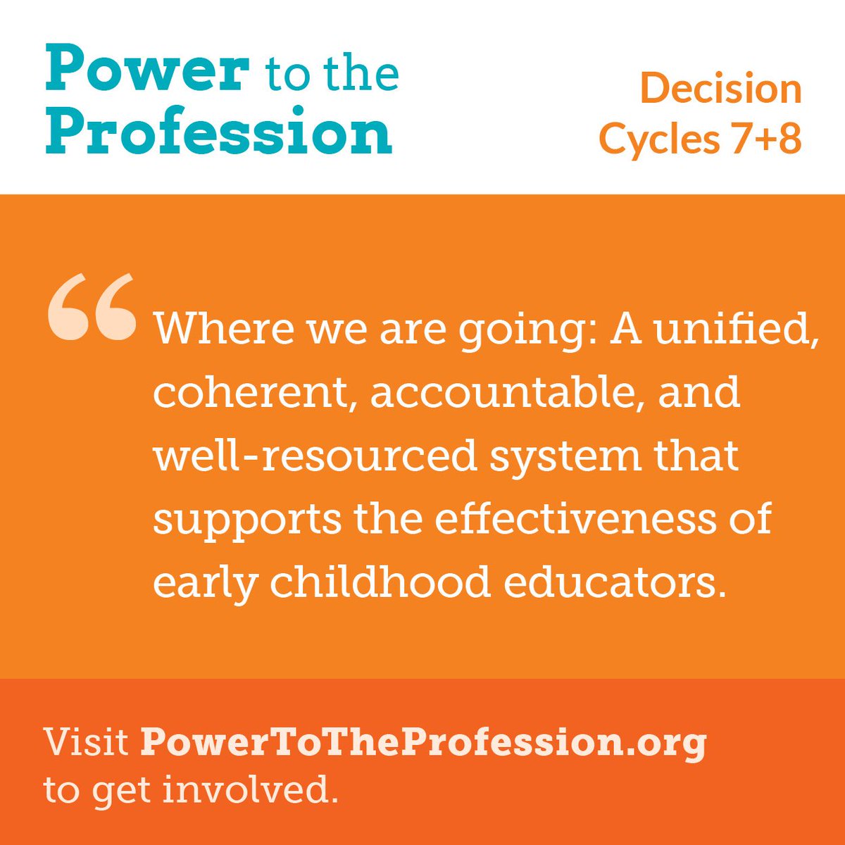 NAEYC's tweet photo. Share your feedback! Read the next Power to the Profession draft, known as Decision Cycles 7+8, and tell us what you think! https://t.co/13qWjnQuIv https://t.co/RbiyXSCA4c