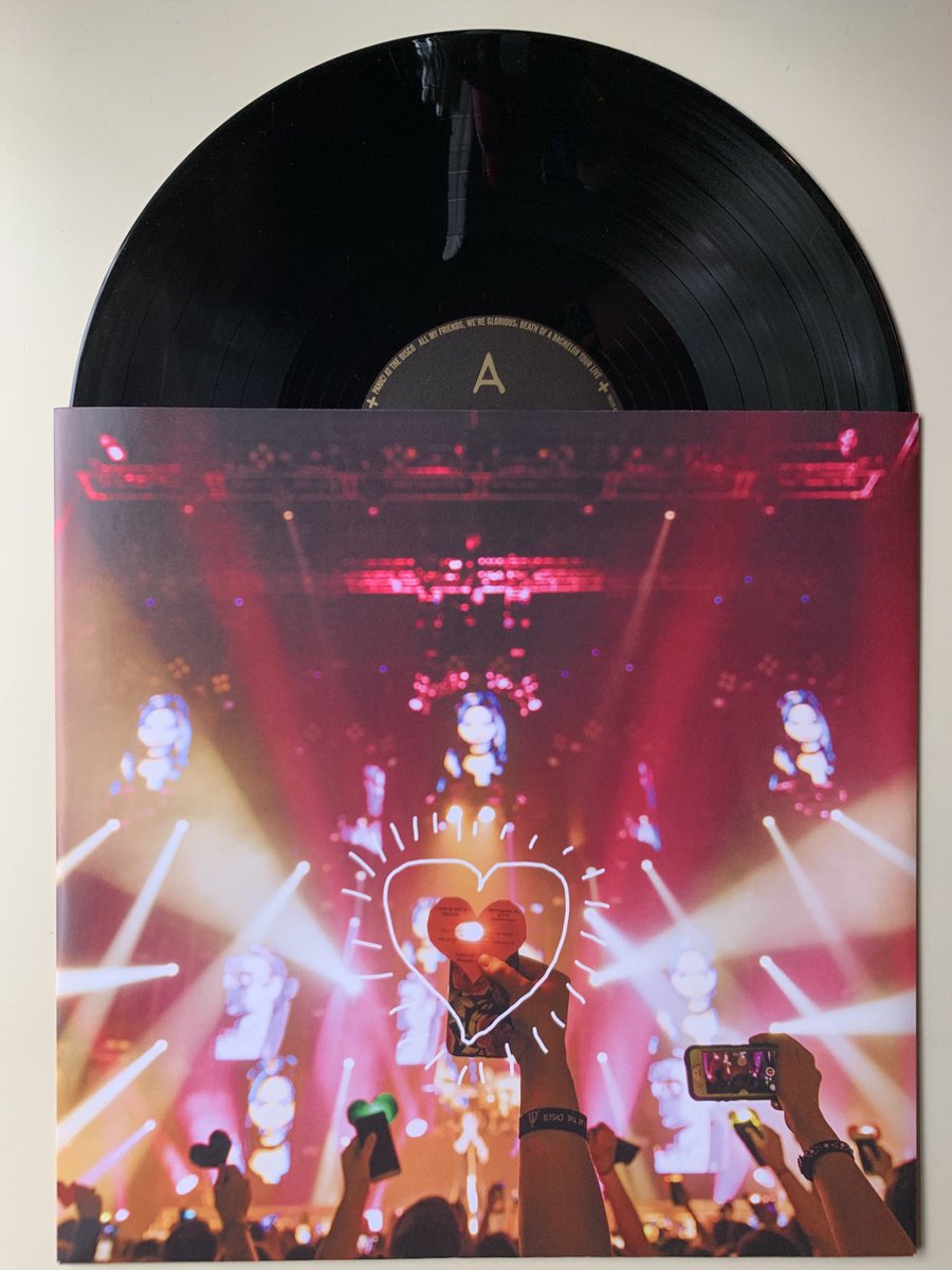 ladyofsorrrows's tweet photo. ✨GIVEAWAY TIME!!!!✨

I’m going to be giving away my Panic! At The Disco “All My Friends We’re Glorious” Live DOAB Tour vinyl!! in perfect condition and has only been played once

-rt to enter
-mbf @nychoodie &amp; @USFOR0NCE 
-winner announced 9/4💓 https://t.co/FYK55KSIrS