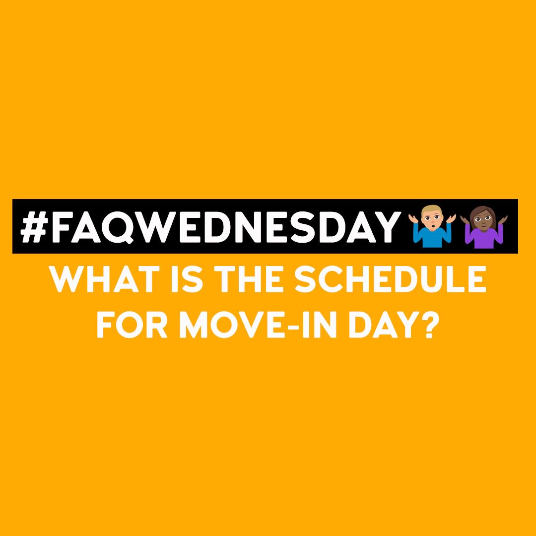 bscadmission's tweet photo. It's the final #FAQWednesday of the Summer! Check out what incoming students are doing on Move-In Day! #forwardever #bscadmission #2MoreDay #CountdownToMoveIn https://t.co/5GhMbBHszU