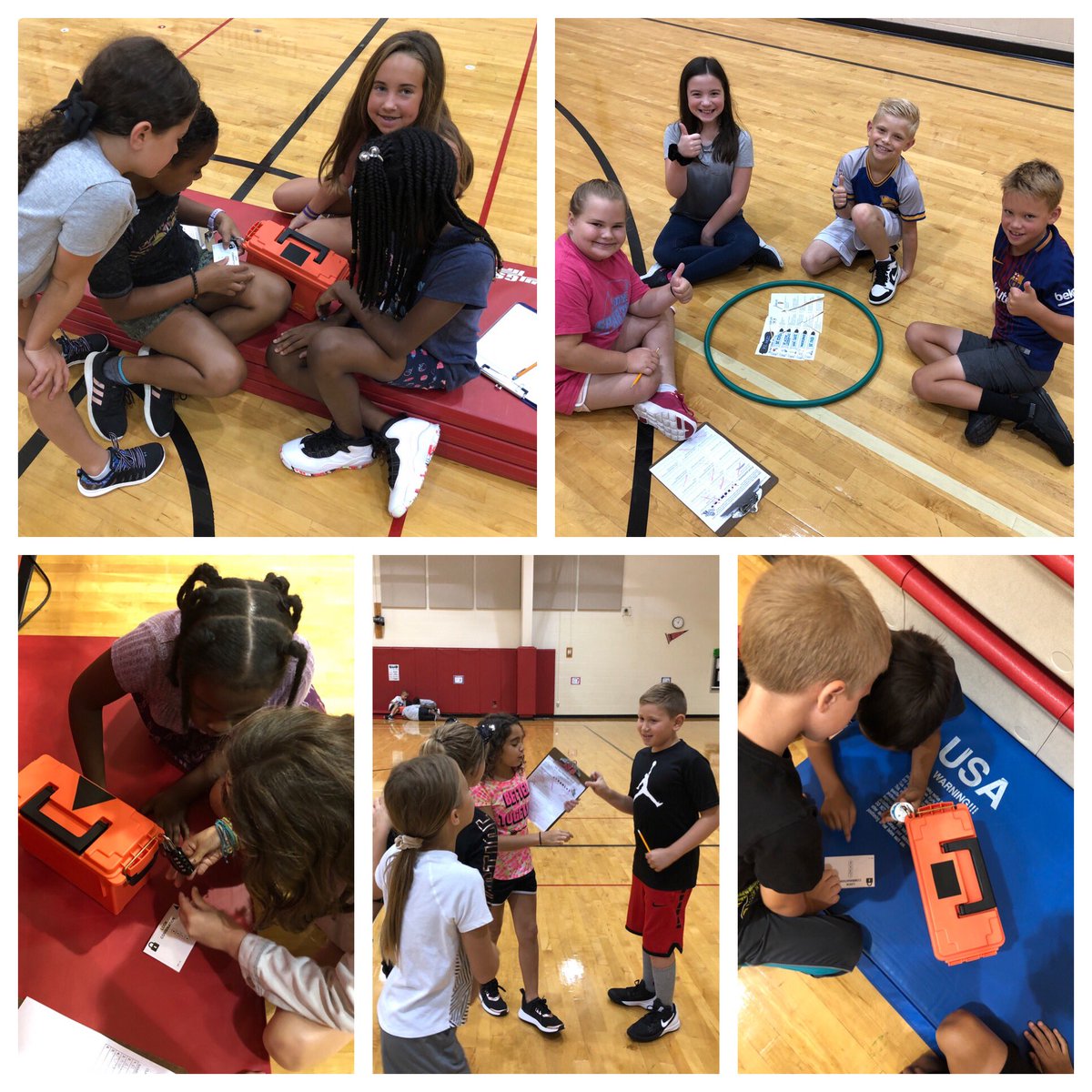We’ve been working on teamwork and cooperation in PE to find Mrs. Roth’s class rules that have been locked away! So proud of these kids! <a href="/CEScoyotes/">Covington Elementary</a> #steppinguptothechallenge