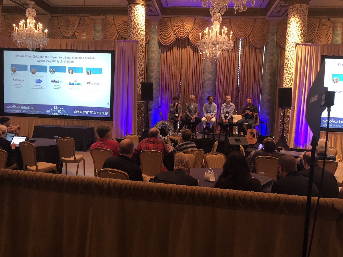 WAVonline's tweet photo. Round 2 🔥 Fire side chat: CBRS and the impact on US and Canadian markets with @mbsiwav @ruckusnetworks @Baicells @WAVonline @CsrRoyell #partnerconference2019 https://t.co/dIk5WjoLM0