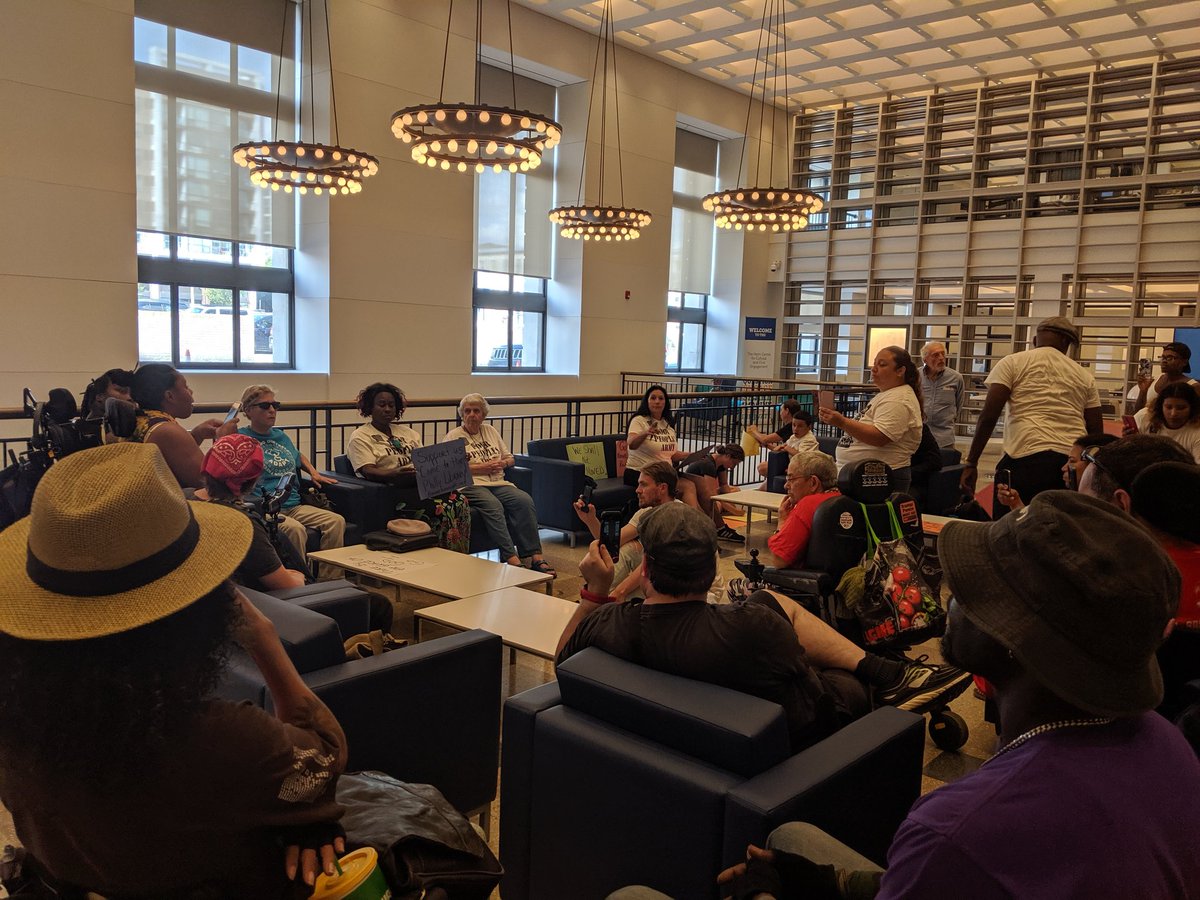 shayzalis's tweet photo. #PhillyADAPT spending the day with @PPEHRCorg taking over the @FreeLibrary using our 1st amendment right to speak out against the termination of the #PAGeneralAssistanceProgram &amp; the closing of the #WomensShelter here in Philadelphia.

Taking Action NOW! 
#LivesOverLuxury https://t.co/0oZvowV1Rm