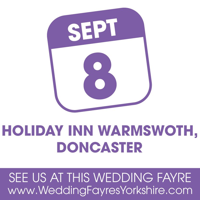Wedding fayre alert! @HIDoncaster 8th Sep #Doncaster Free entry #weddinghour ow.ly/UQWA30poqzn