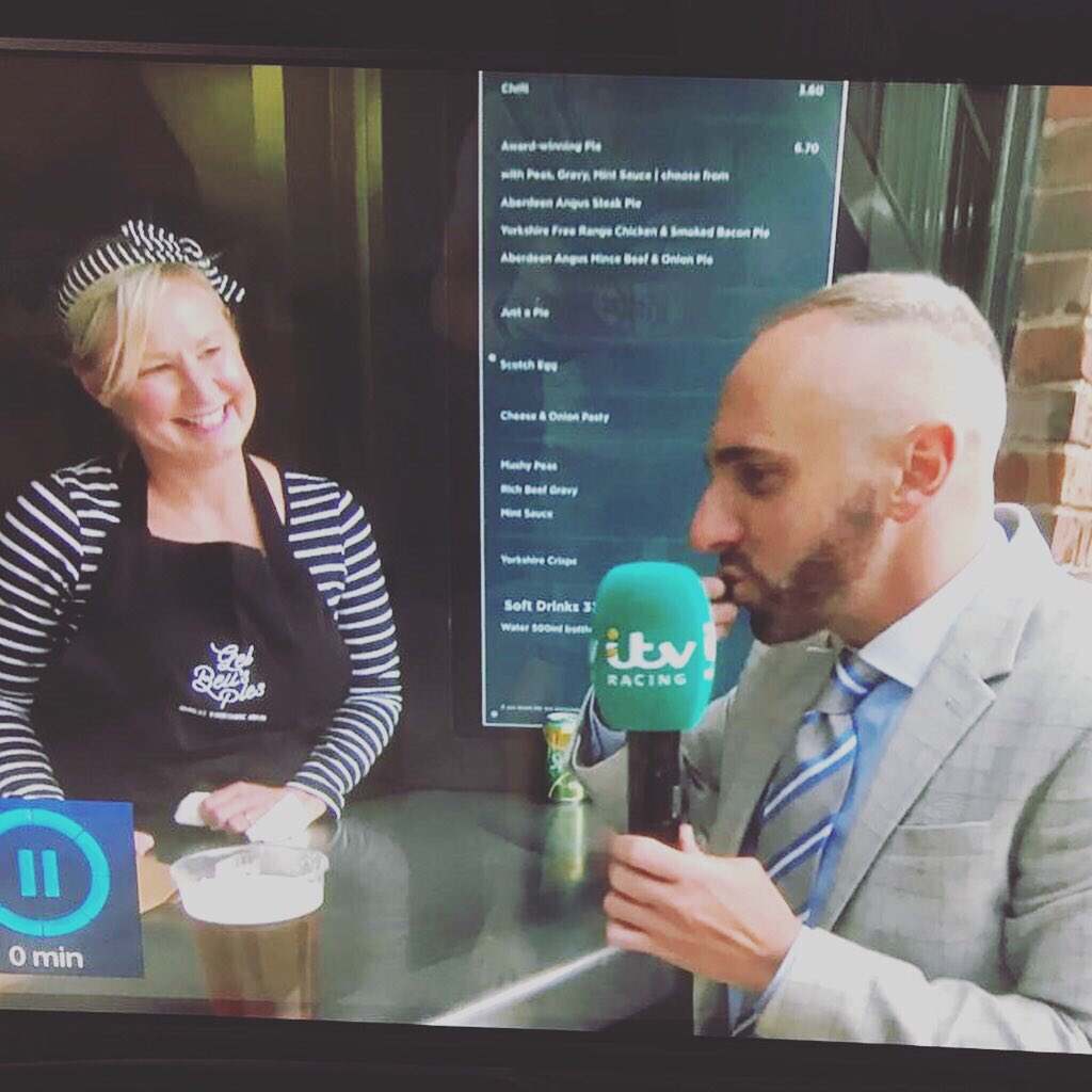 Thanks <a href="/itvracing/">ITV Racing</a> for saying hello today <a href="/Welcome2Yorks/">Welcome to Yorkshire</a> Ebor Festival. <a href="/yorkracecourse/">York Racecourse</a> <a href="/MarkHeyes/">Mark Heyes</a> <a href="/ged_bell/">GED Bell Butchers</a>