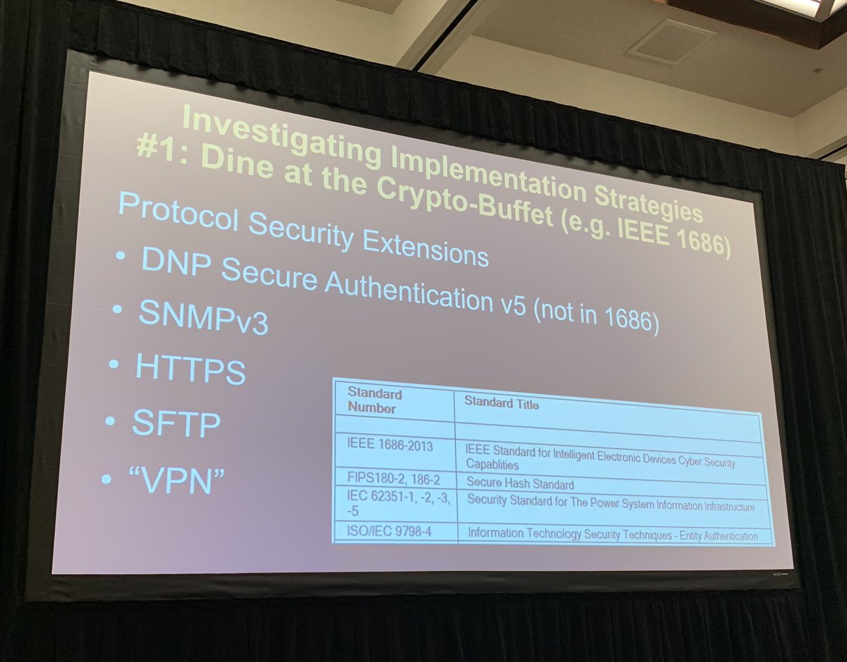 PatrickCMiller's tweet photo. Ha! Here’s the crypto-buffet for ICS from @SEL_News Colin Gordon @EnergySec #energysec19 was https://t.co/d8Z37Cdmi1