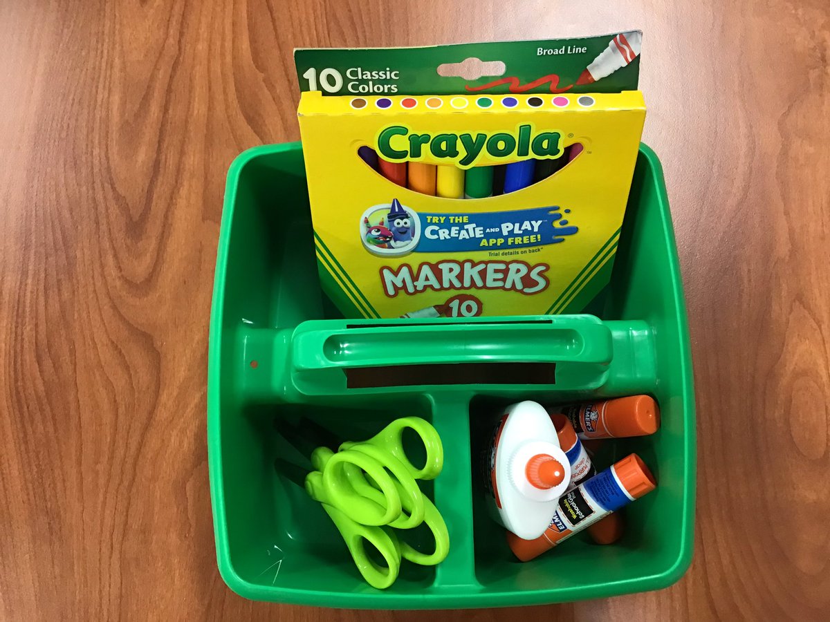 Helping the 2nd Graders stay organized with visuals of expectations of organizations.