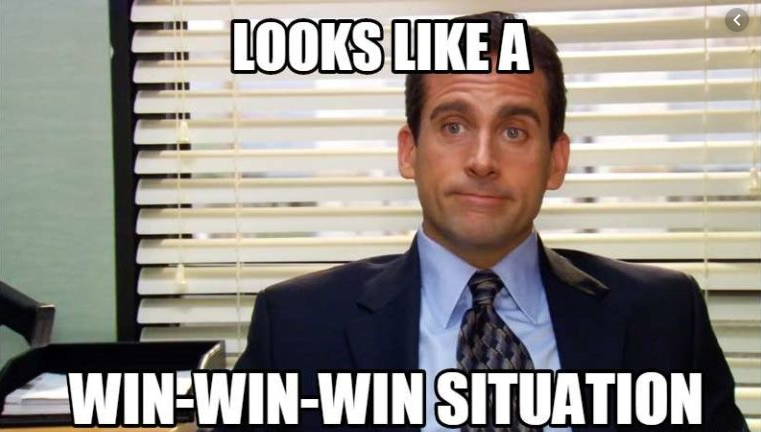 Image result for michael scott win win win