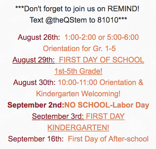 It is almost time to get back into the swing!  Check out these important dates coming up here at #QuinnipiacSTEM