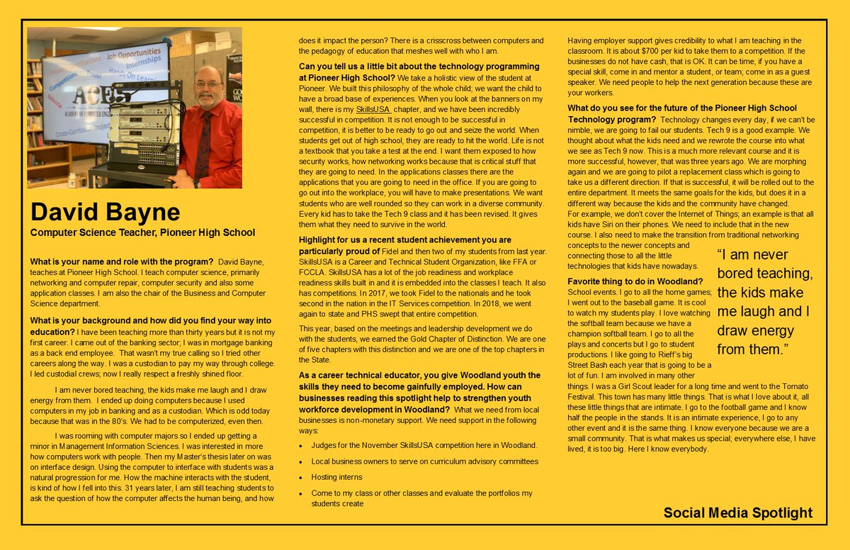 It's the first day of school for Pioneer High. We have a special spotlight today to celebrate.