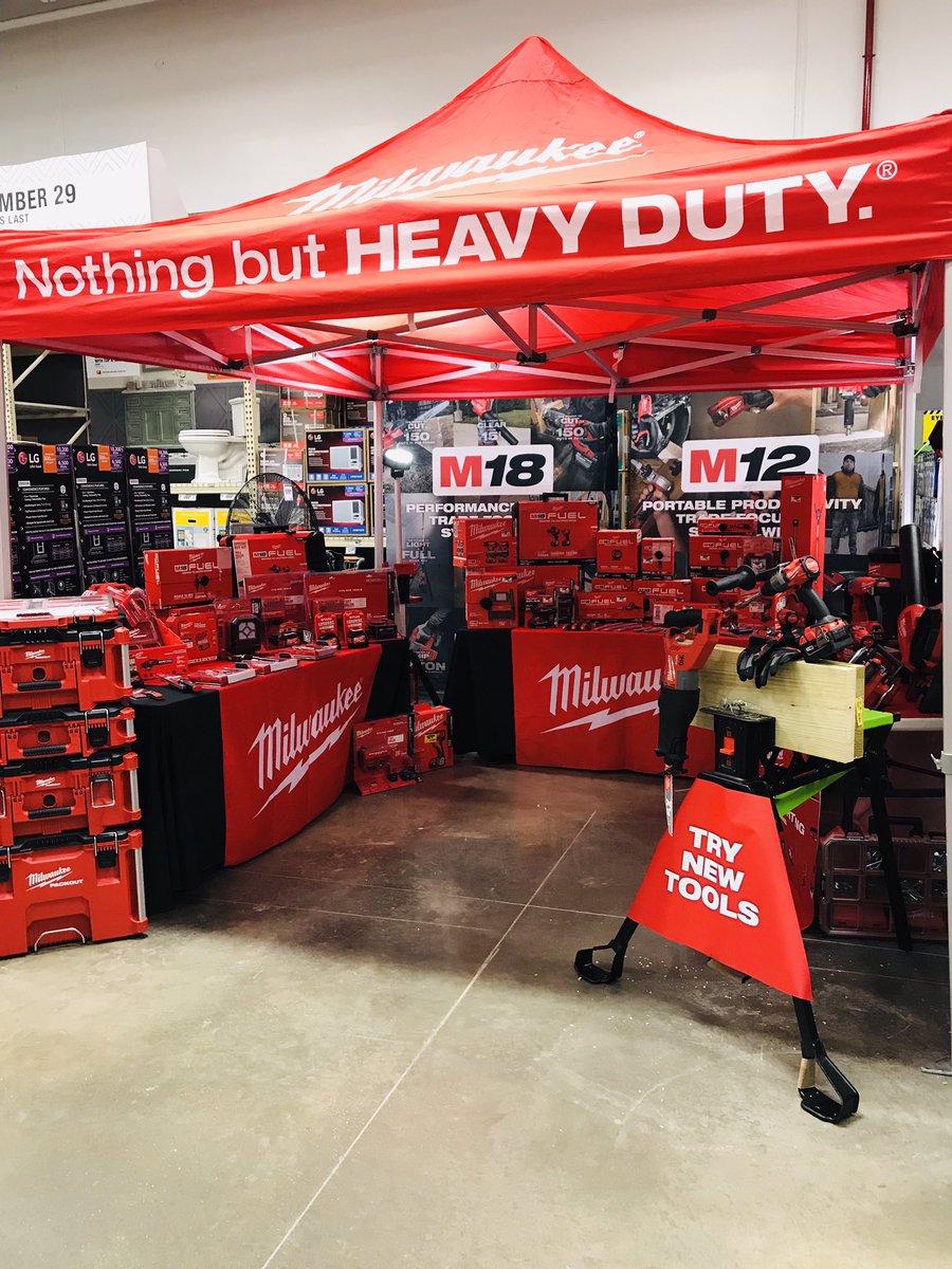 sarahTTI's tweet photo. My team and I had a successful Milwaukee Demo day in Riverview, FL! Store 6380! The Store Management team is PHENOMENAL and huge supporters of TTI! We appreciate you!!! @HomeDepot #THANKYOU @EfrenExports @sgaskinshd @MilwaukeeTool https://t.co/hKAxYbushp