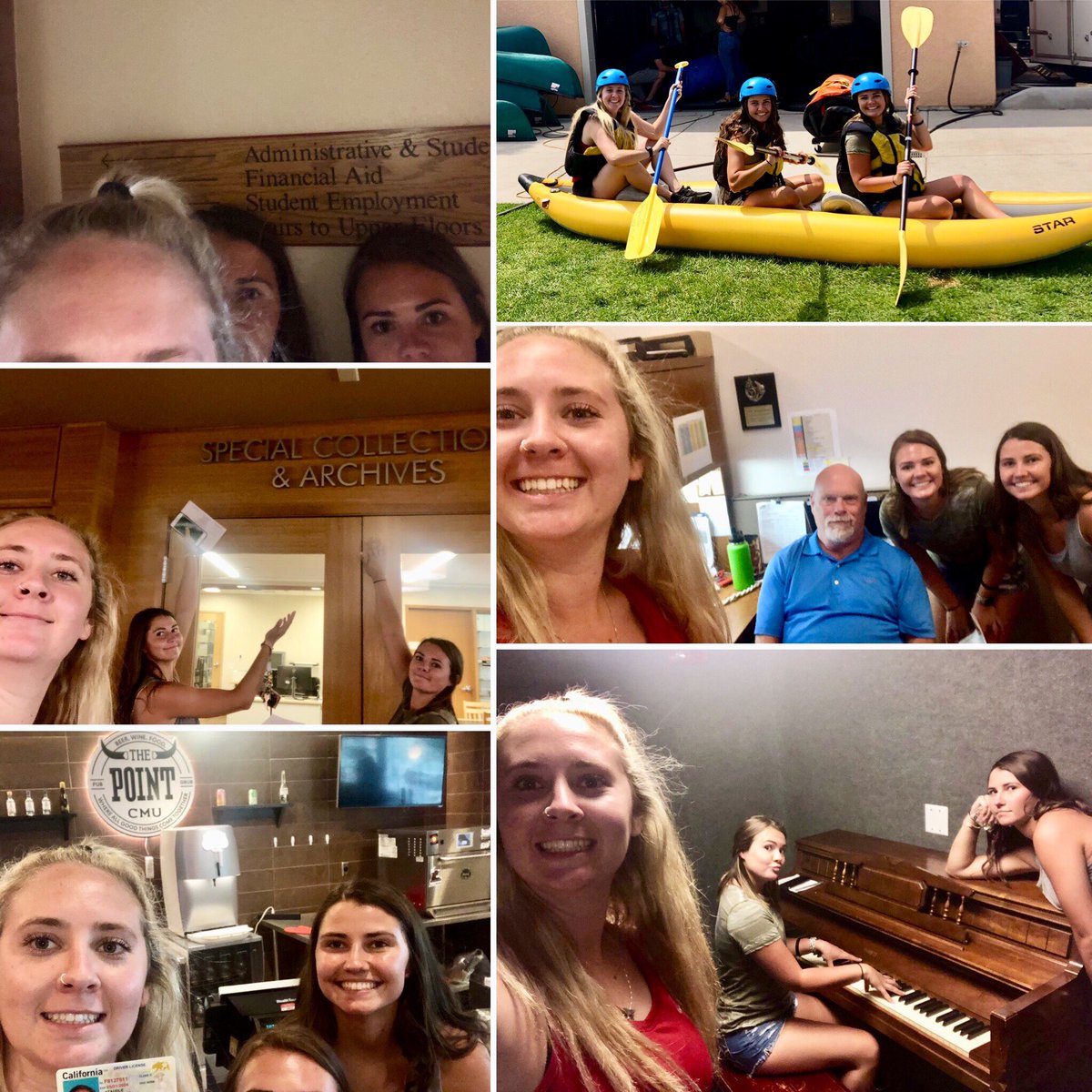colomesasb's tweet photo. Best group photos from our campus scavenger hunt go to BK, Staudle &amp; Hailey! You didn’t see President Foster in person but you did find Russ the bus driver and put on pfds to go kayaking! #whwsy #rumblemavs #firstweekofschool https://t.co/02V1rqjKTd
