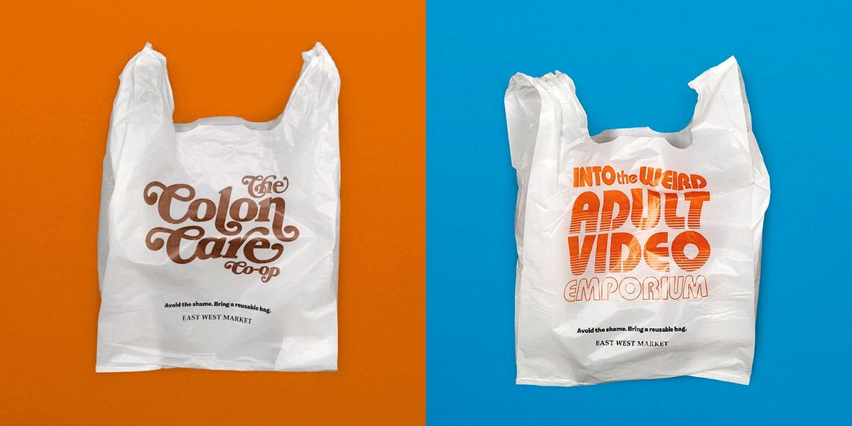 Nepadesign's tweet photo. Forget Your Reusable Bags? This Grocer’s Embarrassing Plastic Sacks Will Help You Remember. 😄 https://t.co/zo3gPPpGAG https://t.co/gejLUH4BzA