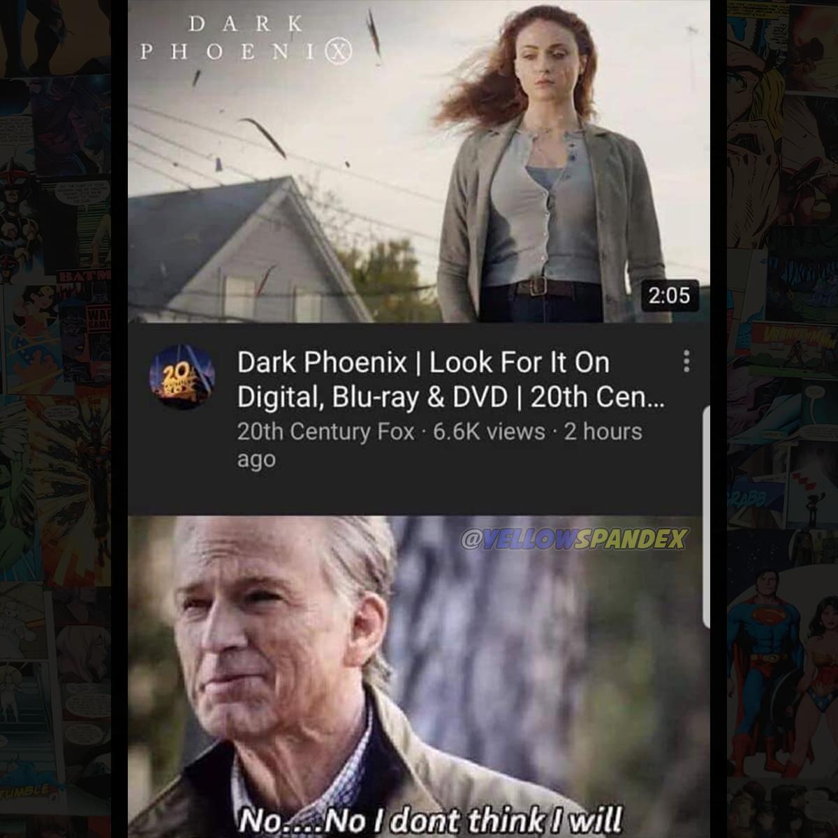 yellow_spandex's tweet photo. #NoIdontThinkIWill
🤣🤣🤣🤣🤣🤣
#Xmen #XmenDarkPhoenix #XmenTheDarkPhoenix #TheDarkPhoenixSaga #Fox #Xmen92 #OldManCap #Spiderman #SpidermanMemes #Sony #SonyPictures #Disney #MCU #Avengers #AvengersMemes #SaveSpidey #SaveSpiderman #AmericaAss #ThatsAmericasAss #SteveRogers https://t.co/ypCw0jr8aY