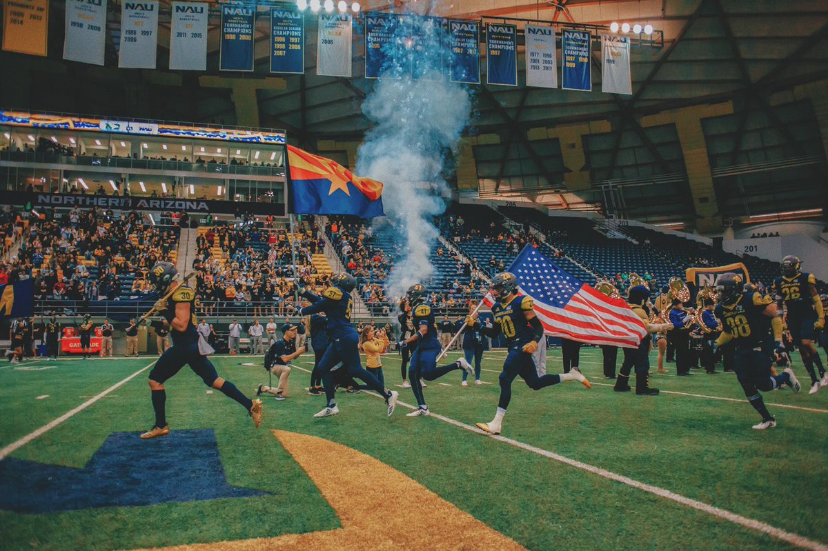 NAU's tweet photo. #YouKnowYoureALumberjack when you bleed blue and gold ππ #TrueBlueNAU #NAUStrong https://t.co/HI2HJS9XFR