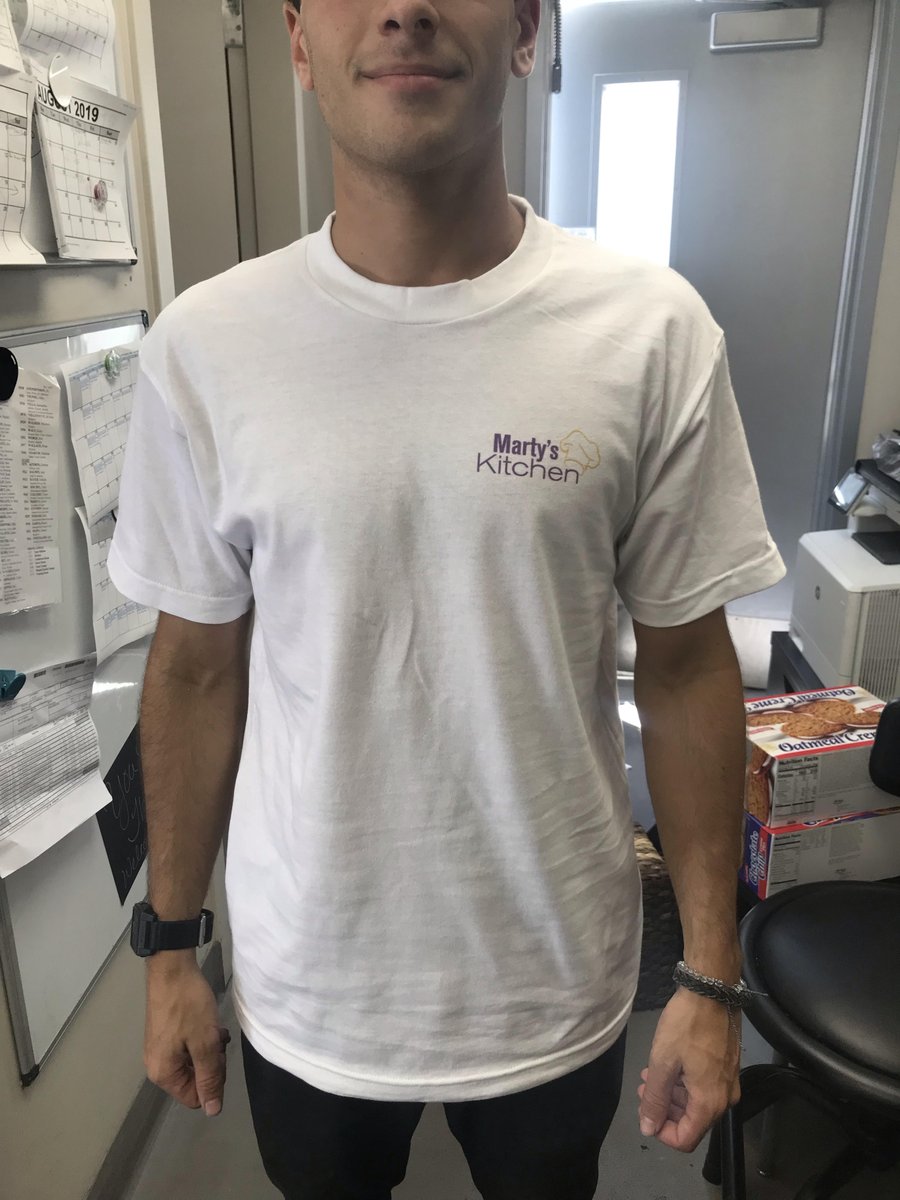 martyrascon3's tweet photo. Limited Edition Marty's Kitchen T-Shirts for sale now! Only $20 🍽️

Visit us in the kitchen or DM me for more information they are going fast! Don't forget to come out to the first Varsity Football game this Friday at Mesa College #GoSaints
@CoachOsberg @Saints_ThePit @SASaintsFB https://t.co/Pvwd7zCW4O